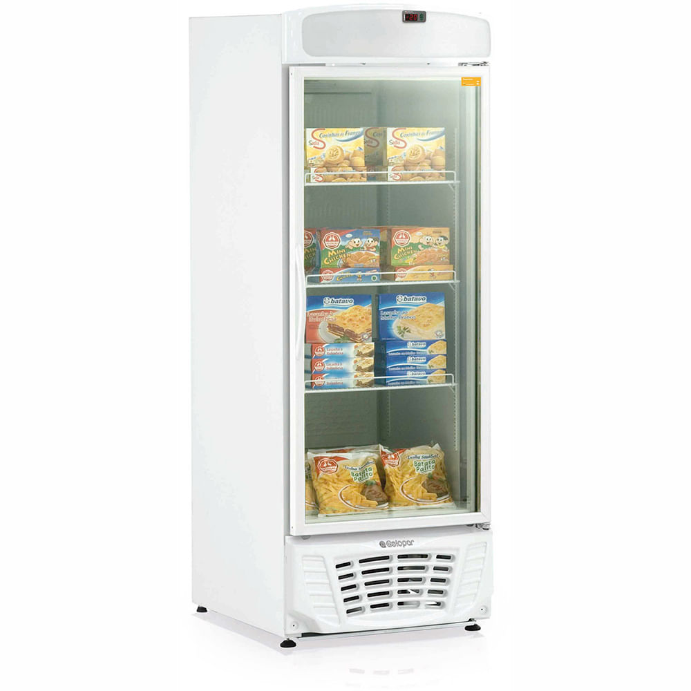 Freezer/Expositor Vertical Gelopar GLDF-570 Iluminação LED Vidro Duplo