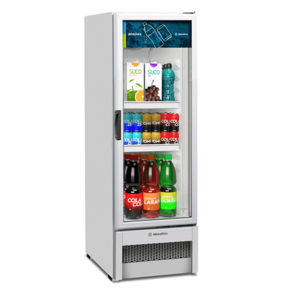 Expositor/Refrigerador Vertical Slim Tecnologia NoFrost, Porta de