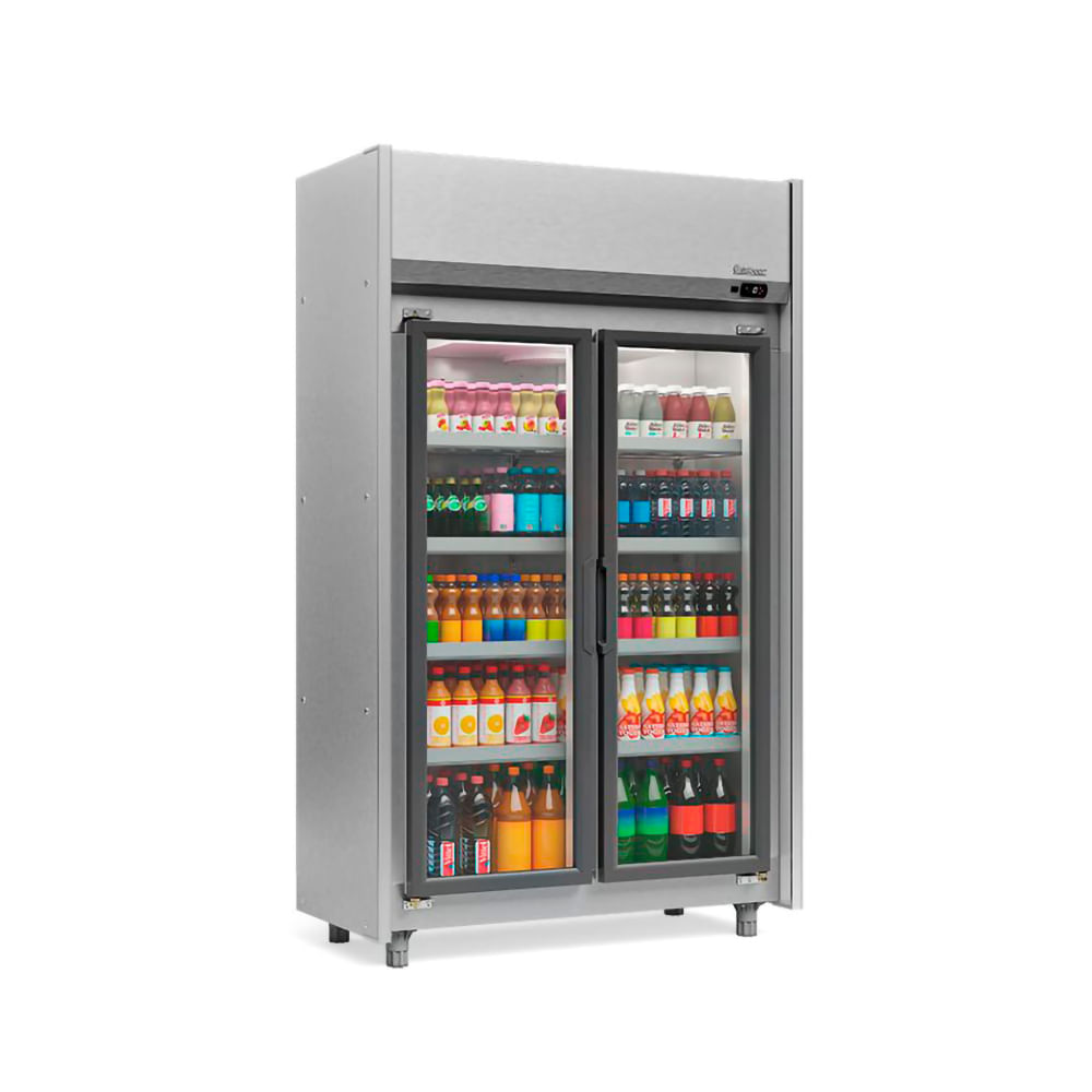 Refrigerador Vertical Auto Serviço 820 litros Tipo Inox com Led Frost