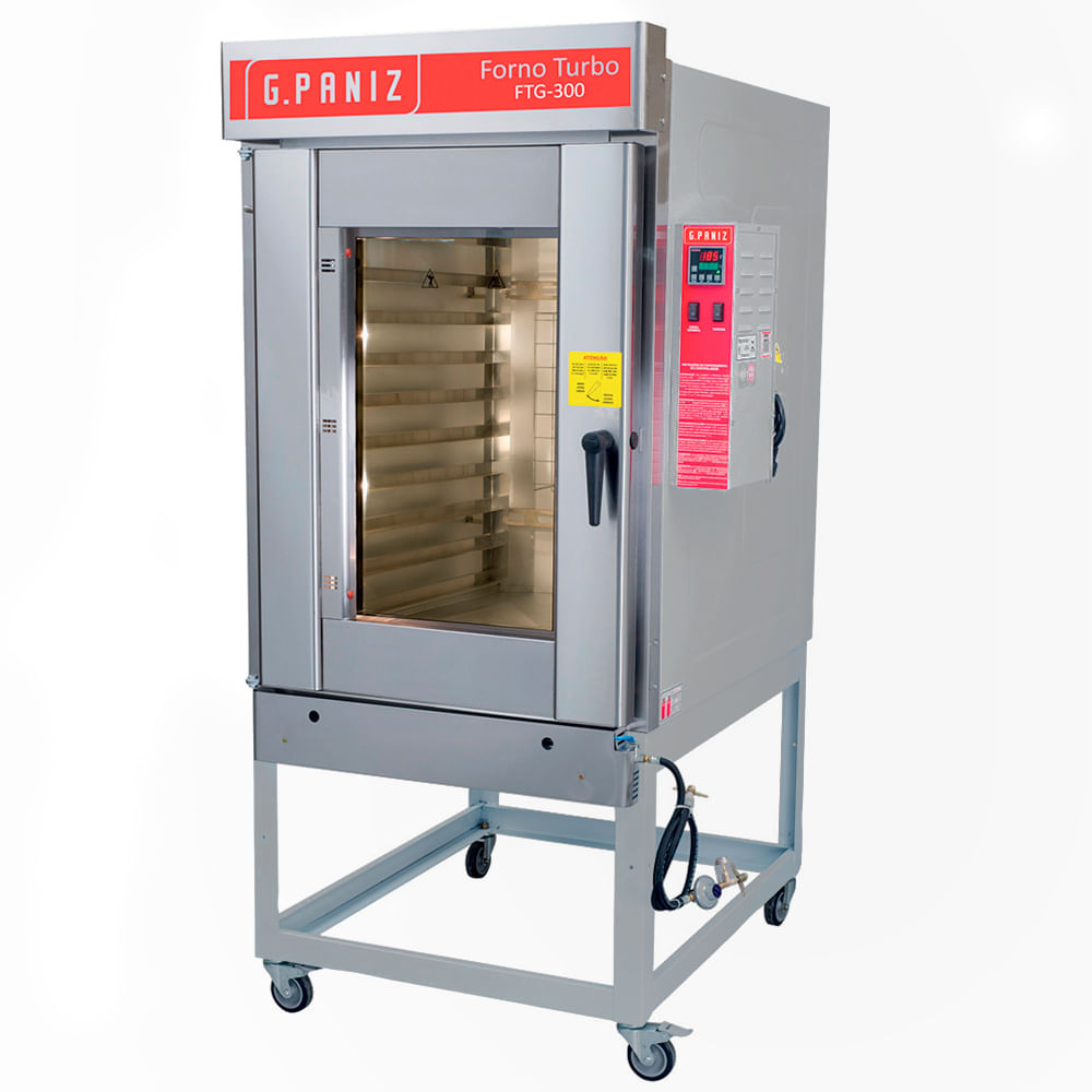 Forno Turbo A Gás FTG-300 Total Inox G.Paniz Para 10 Esteiras - Ultrafeu