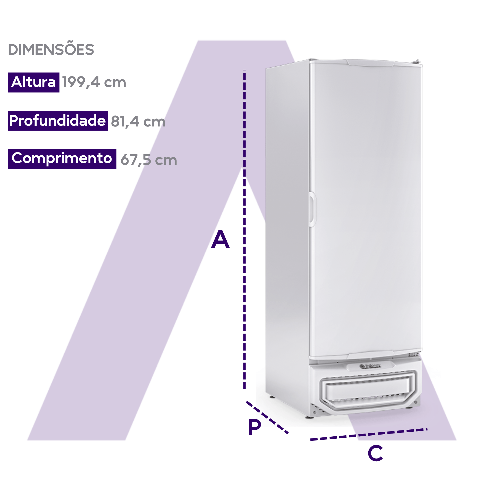 Freezer Vertical 578L -18°C a -22°C GPF-57 Preto Gelopar